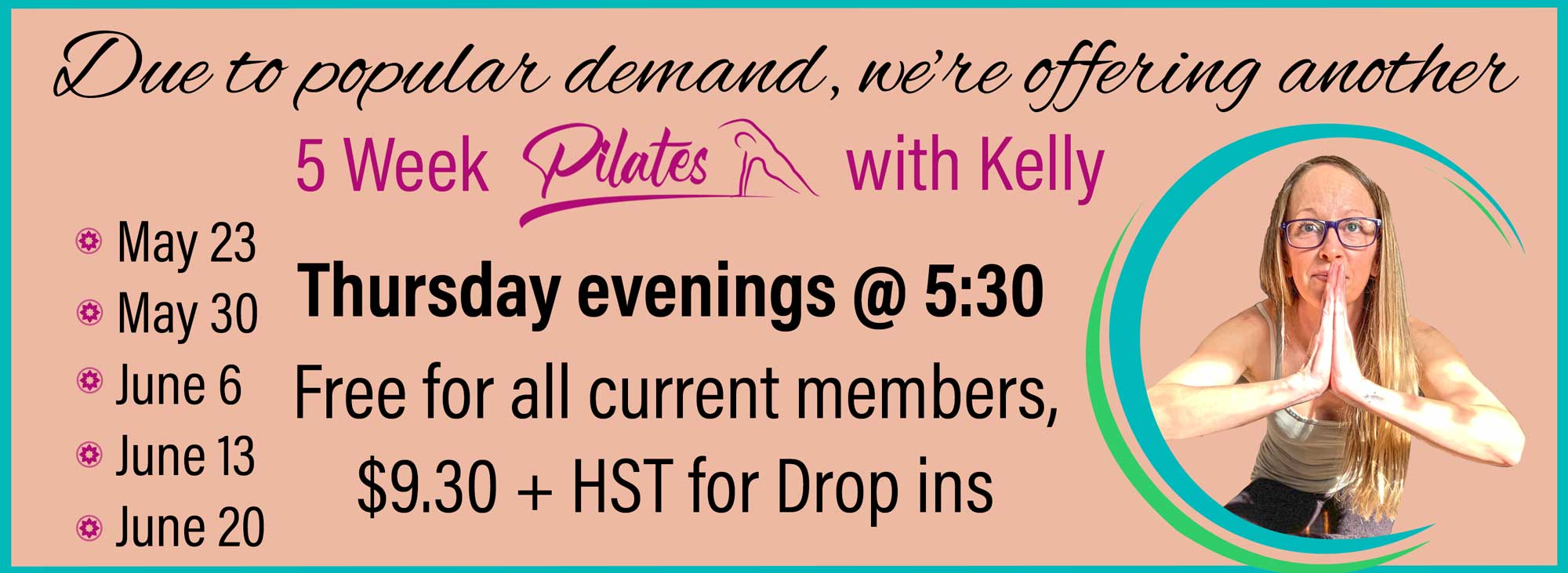 Join Kelly for Pilates